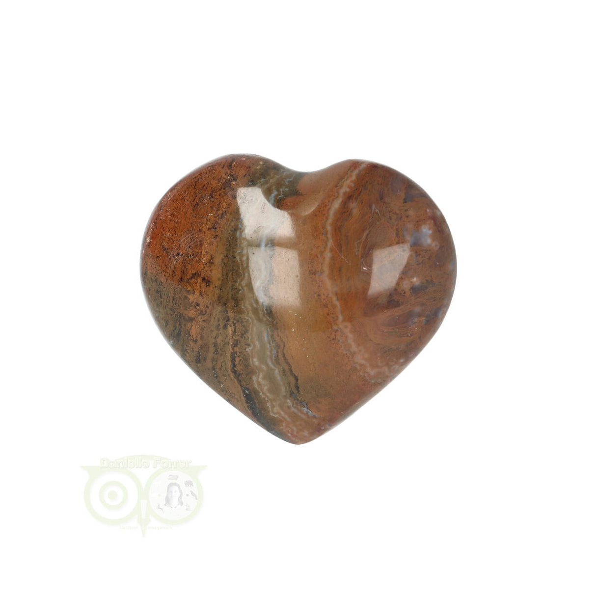 Herz aus Ozeanjaspis, ca. 3 cm, Nr. 17