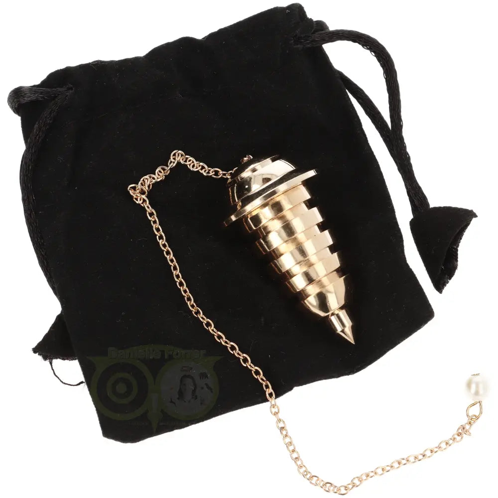 Pendel messing met kamer verguld