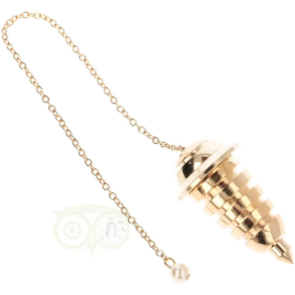 Pendel messing met kamer verguld