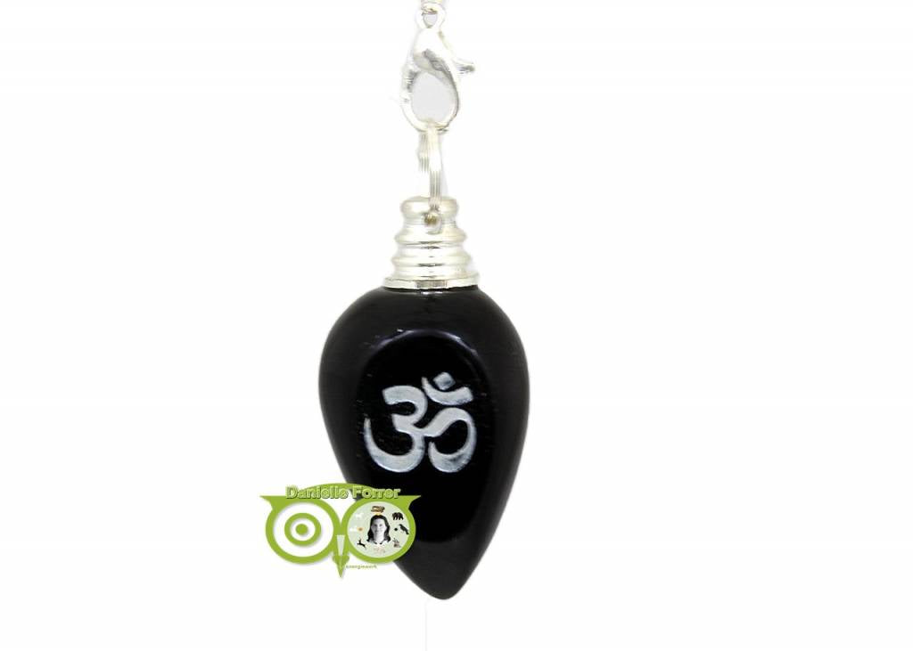 Pendel OHM polierter schwarzer Achat (21 Gramm)