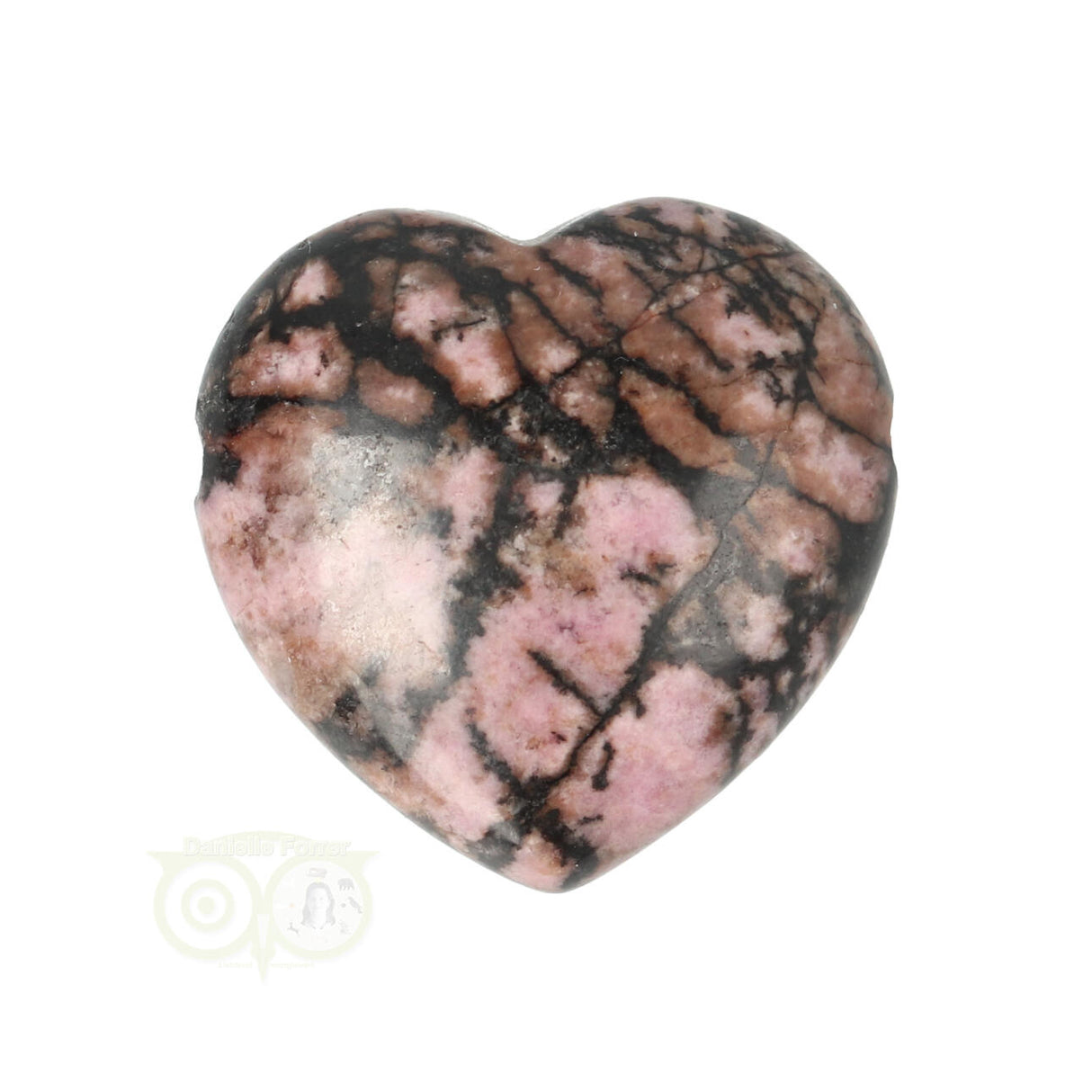 Rhodonite heart pendant ± 3 cm No. 15