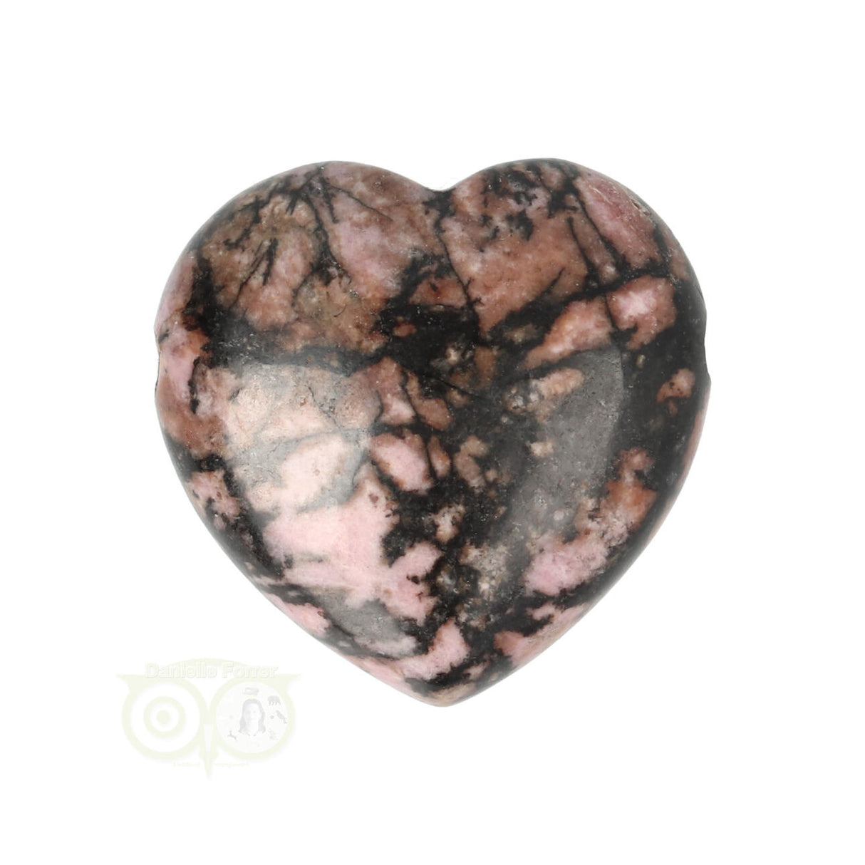 Rhodonite heart pendant ± 3 cm No. 15