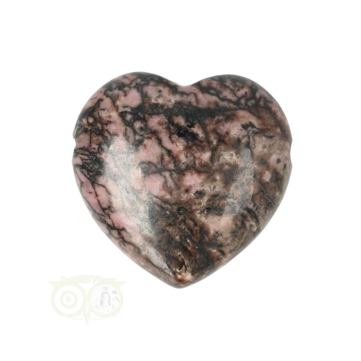 Rhodonite heart pendant ± 3 cm No. 19