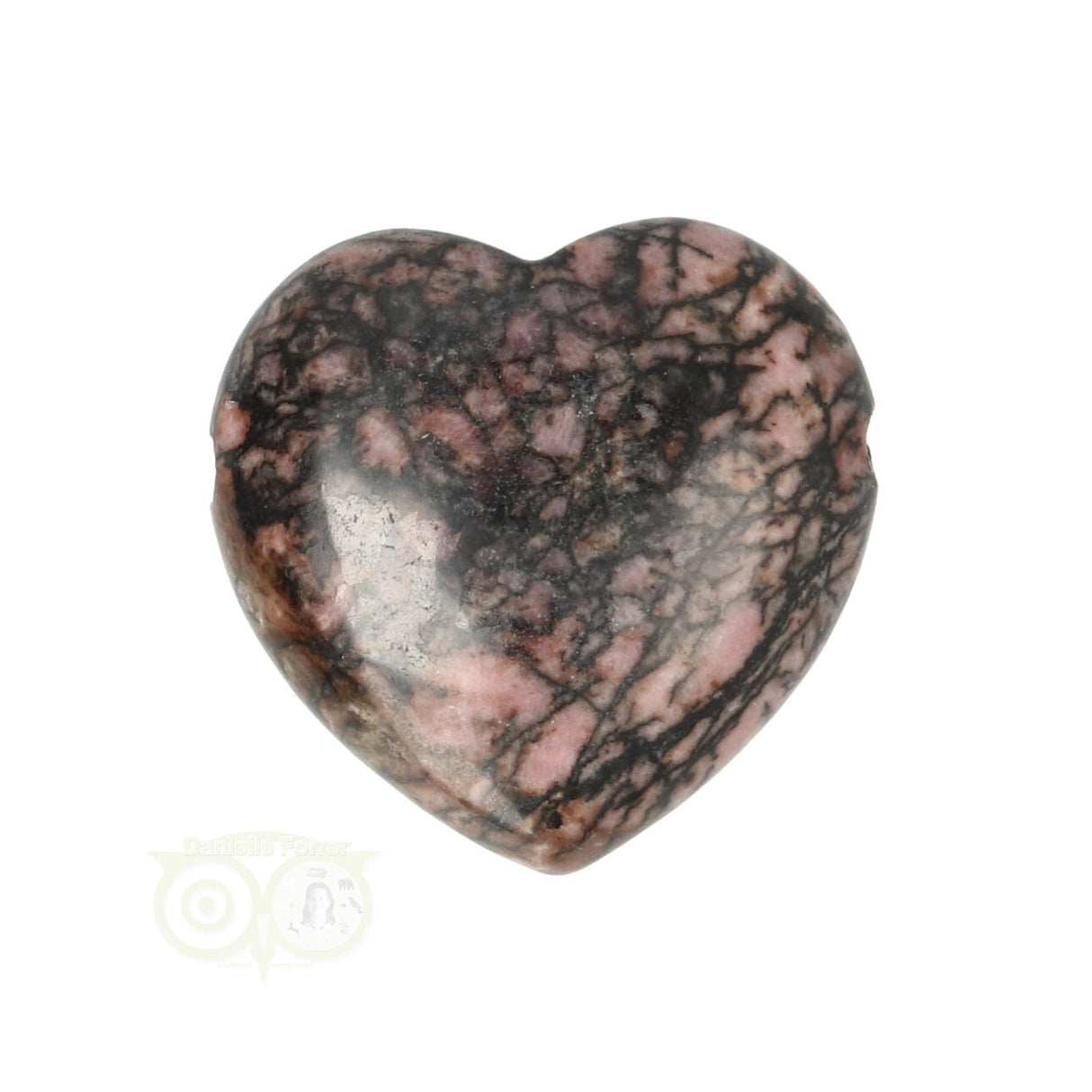Rhodonite heart pendant ± 3 cm No. 19
