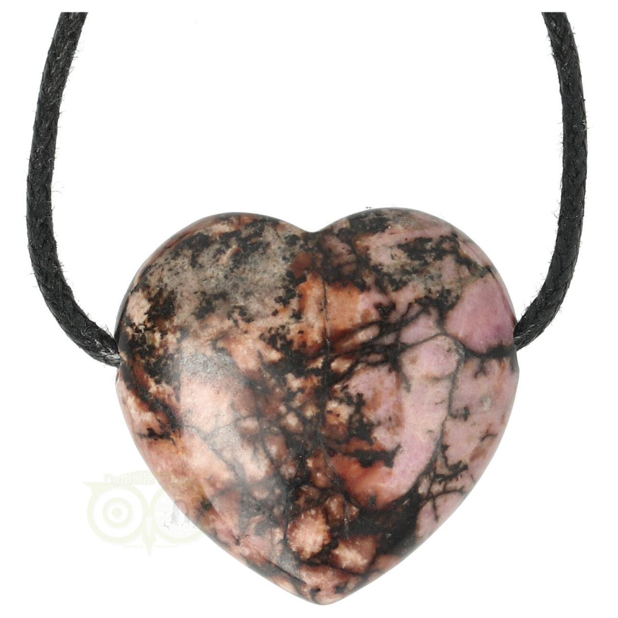 Rhodoniet hart hanger ± 3 cm Nr 22