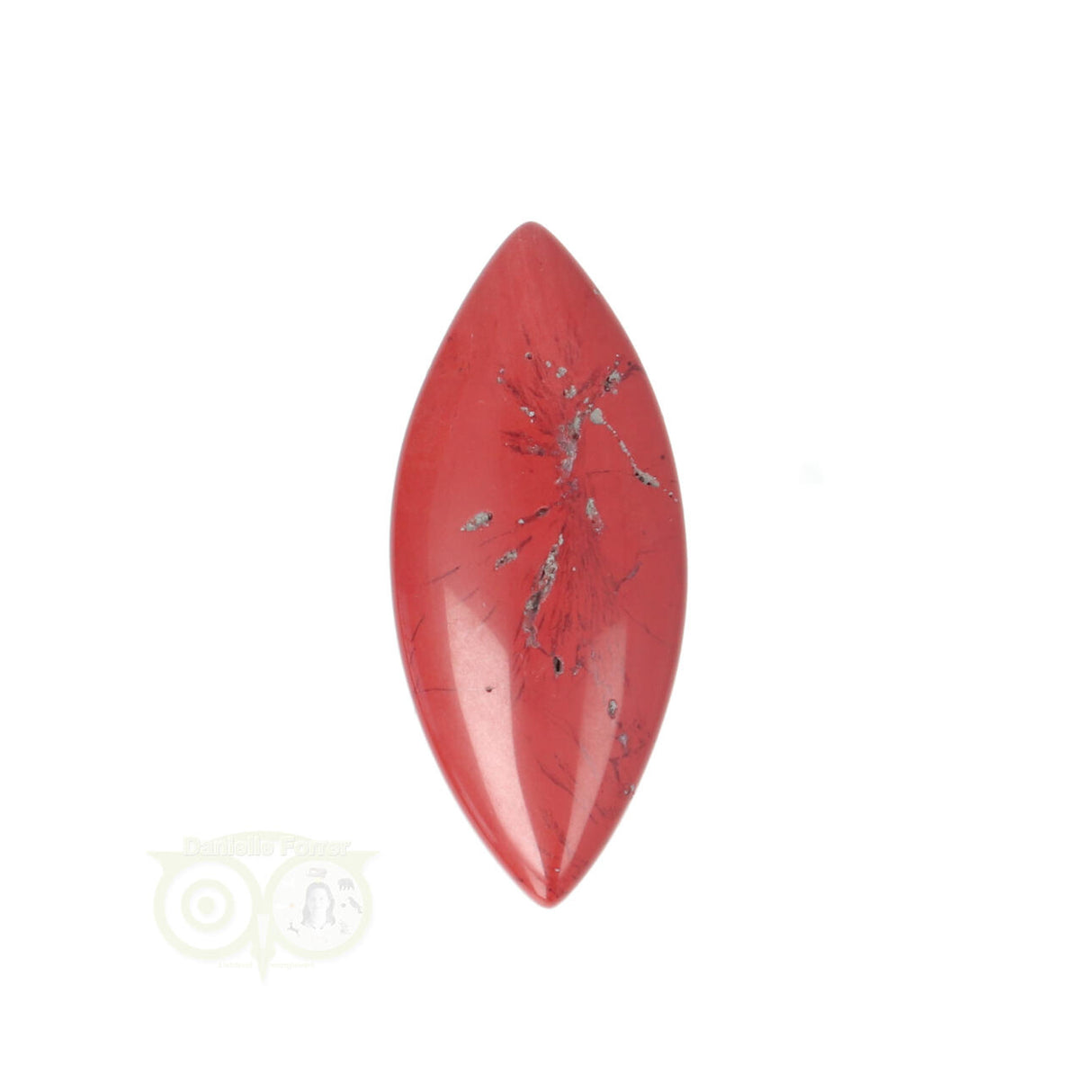 Rode Jaspis ovaal hanger Nr 12