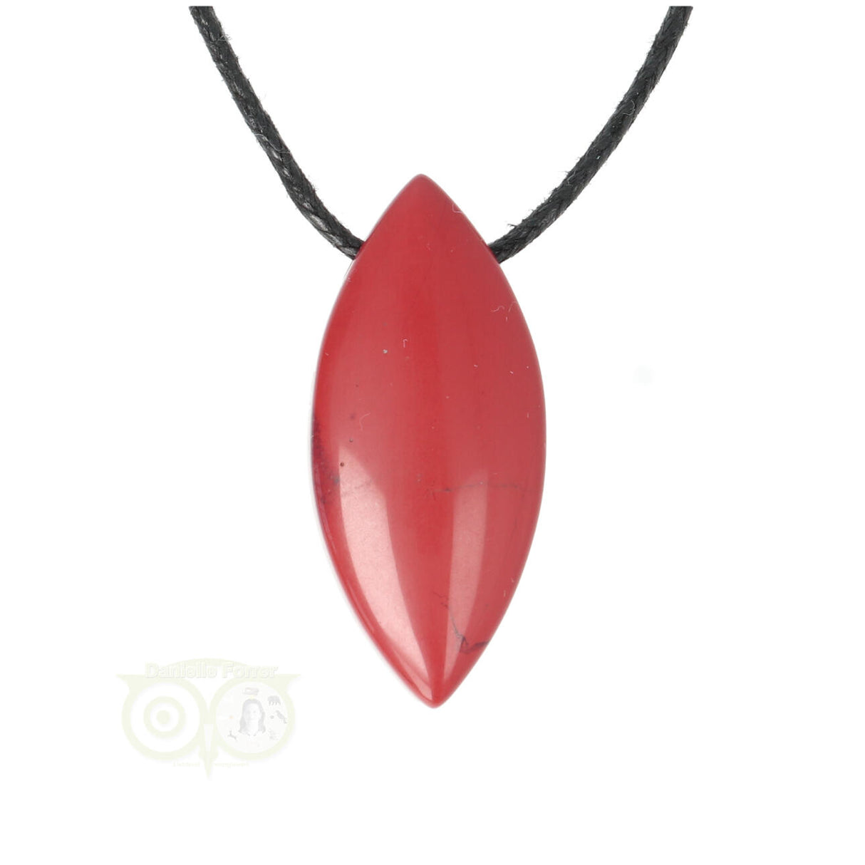 Rode Jaspis ovaal hanger Nr 14