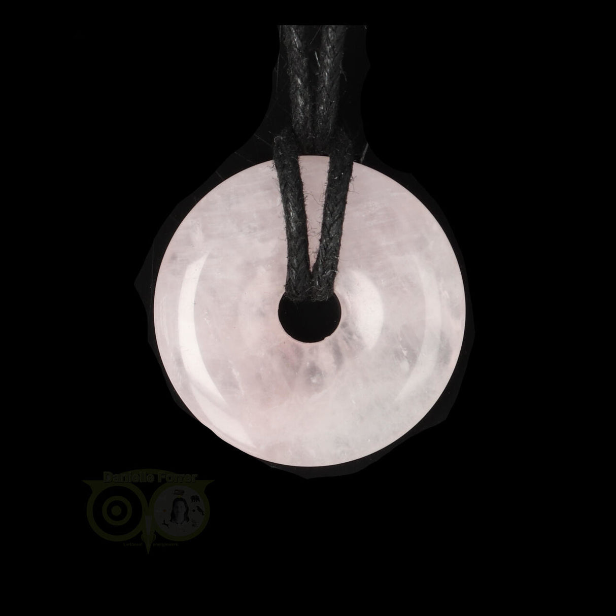 Rozenkwarts donut hanger Nr 25- Ø 3 cm