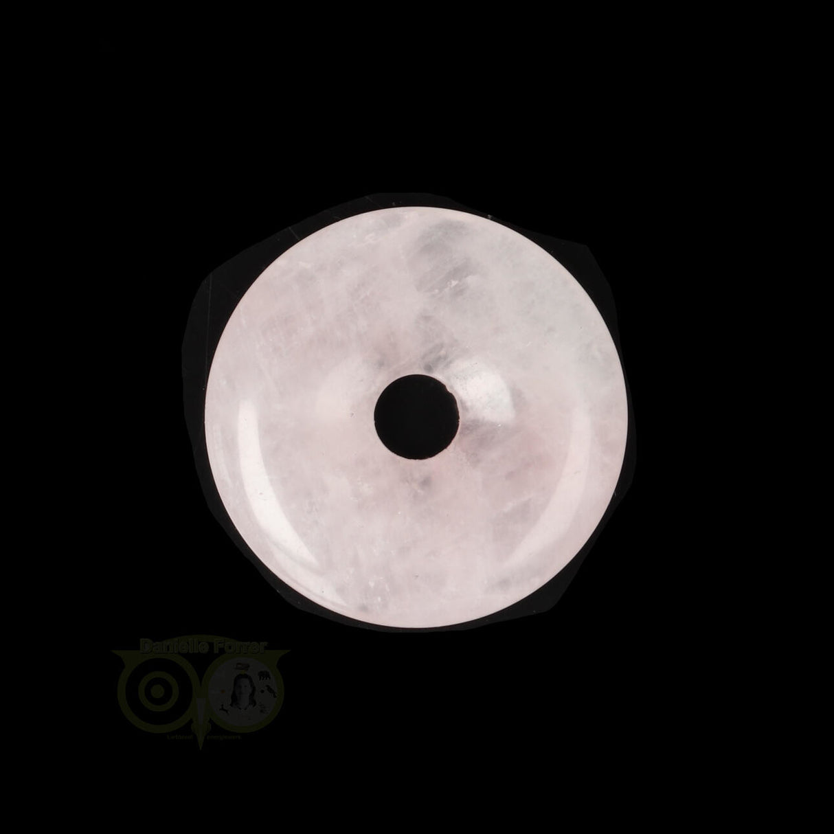 Rozenkwarts donut hanger Nr 25- Ø 3 cm