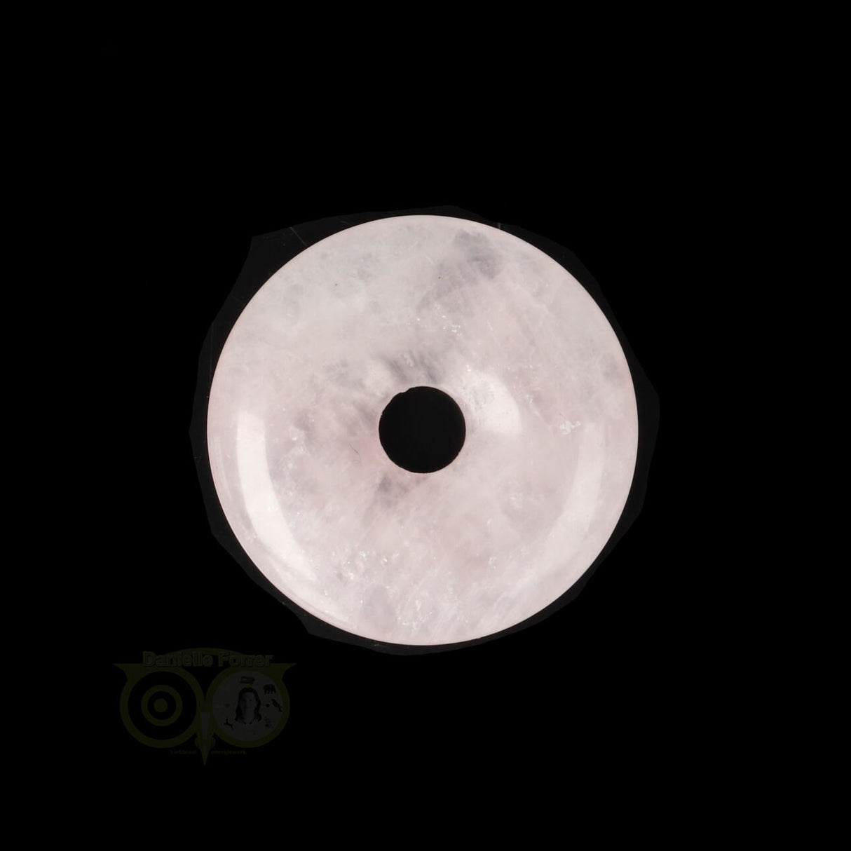 Rozenkwarts donut hanger Nr 25- Ø 3 cm