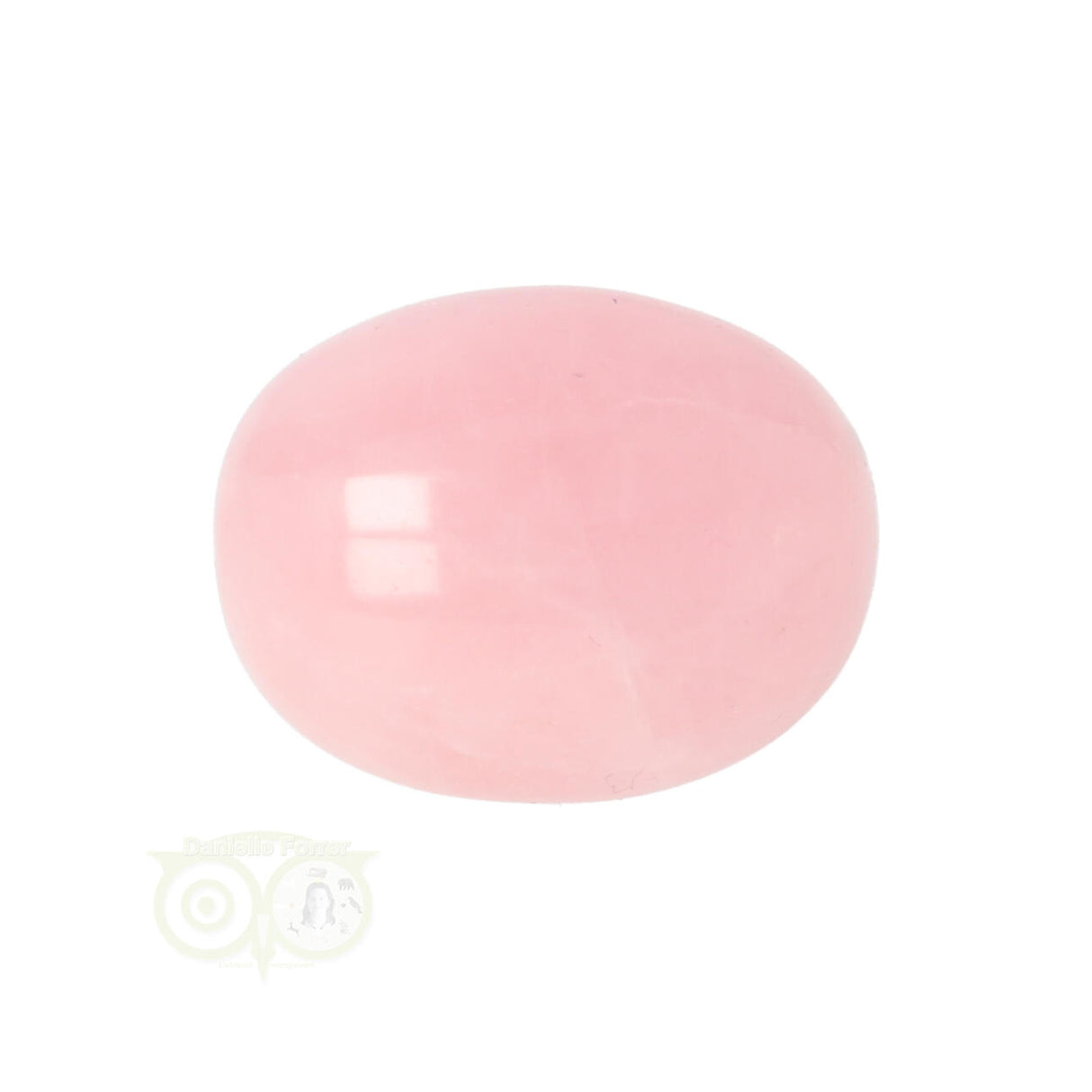 Rozenkwarts geronde handsteen Nr 18