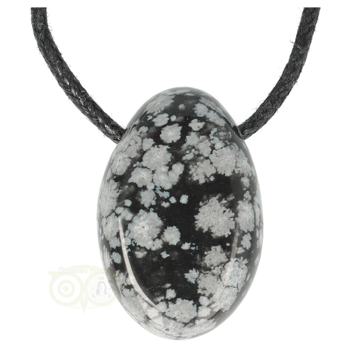 Sneeuwvlok Obsidiaan hanger Nr 16