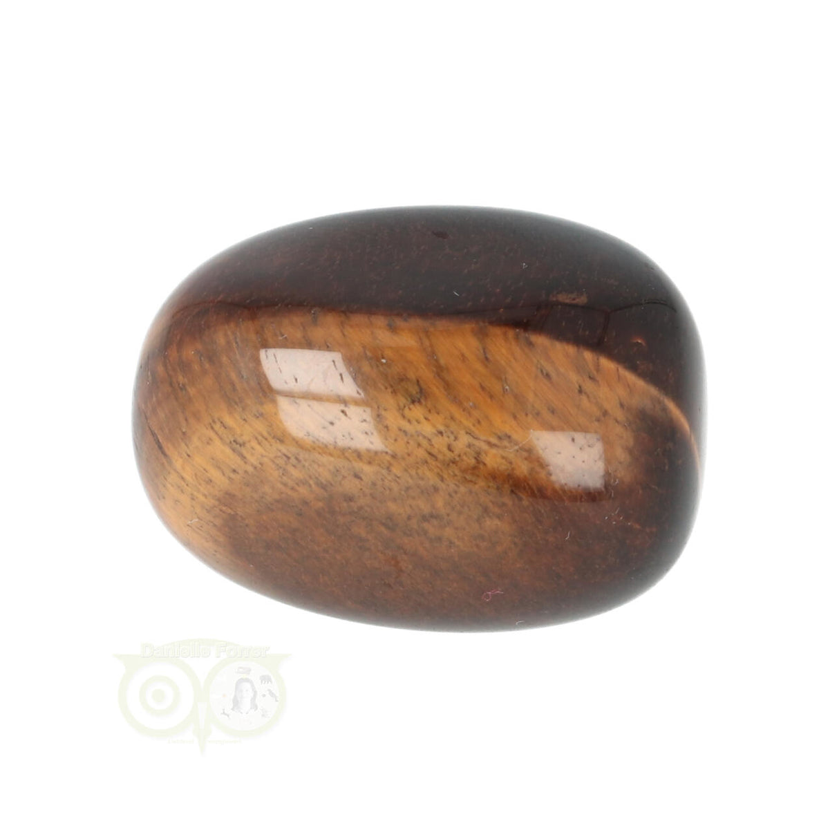 Tijgeroog geronde trommelsteen Nr 18