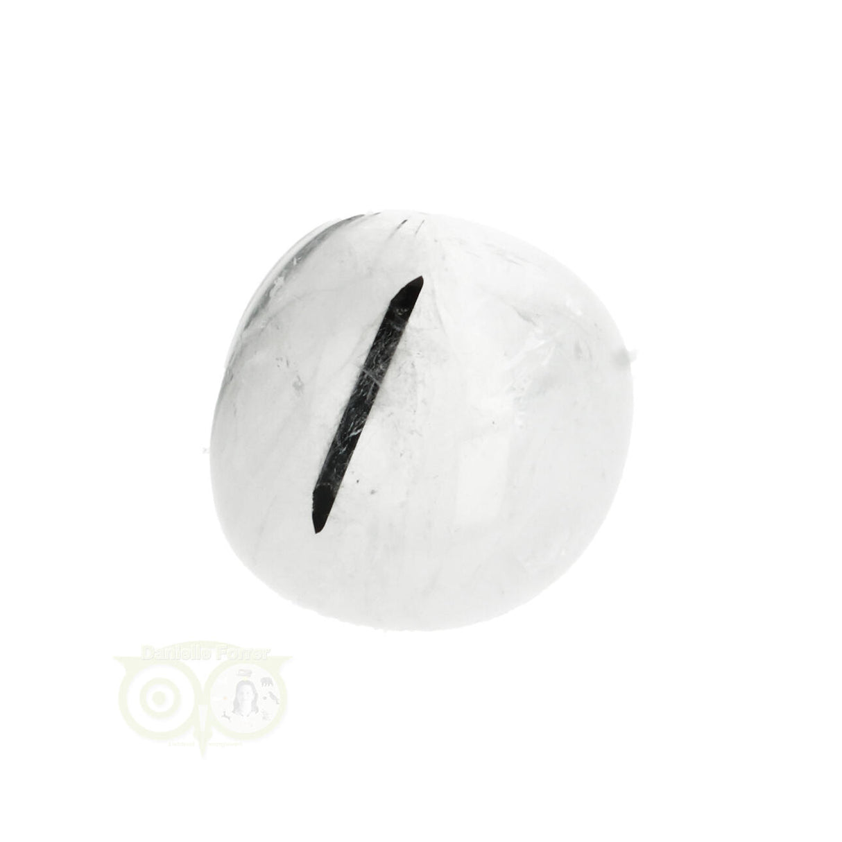 Toermalijn kwarts geronde trommelsteen Nr 22