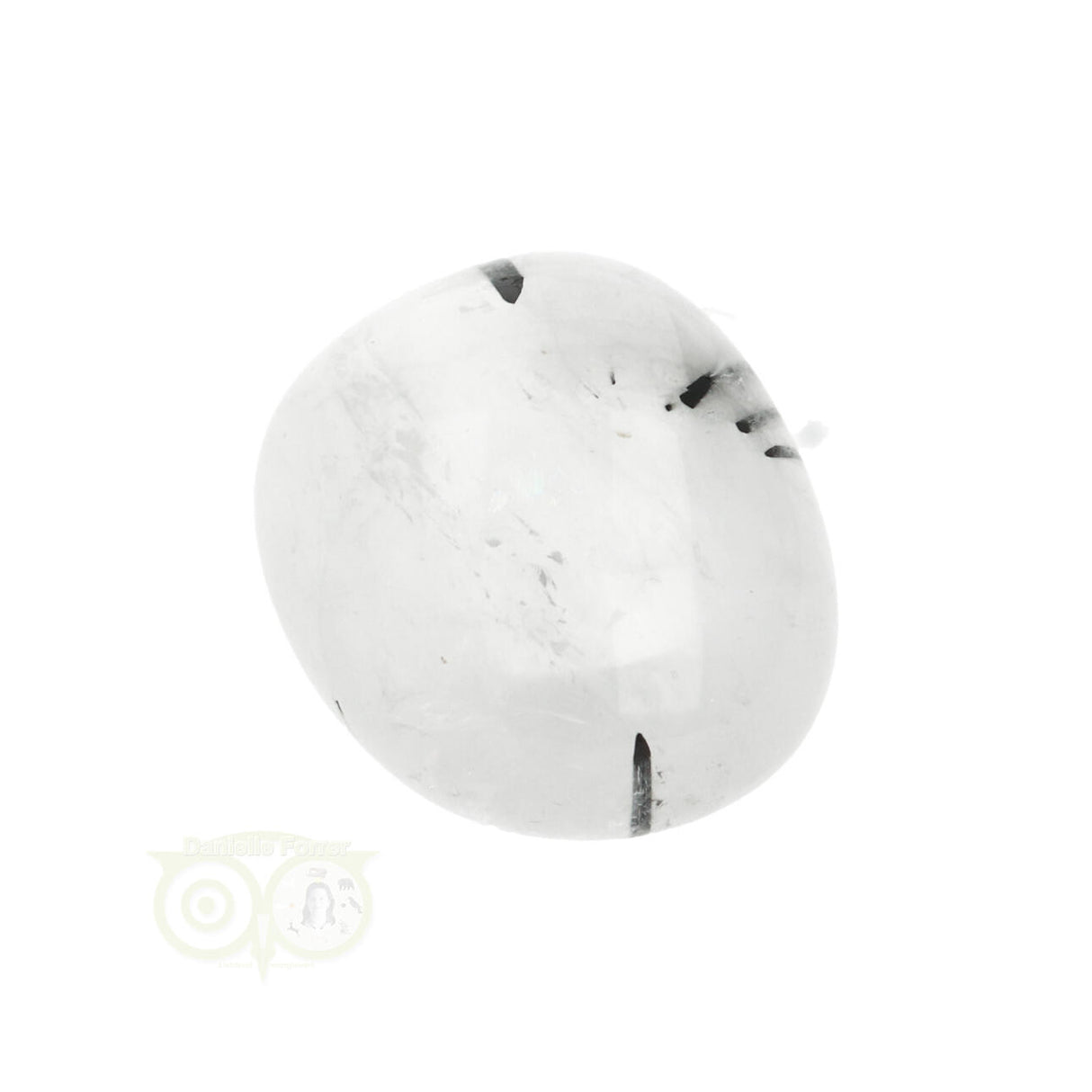 Toermalijn kwarts geronde trommelsteen Nr 22