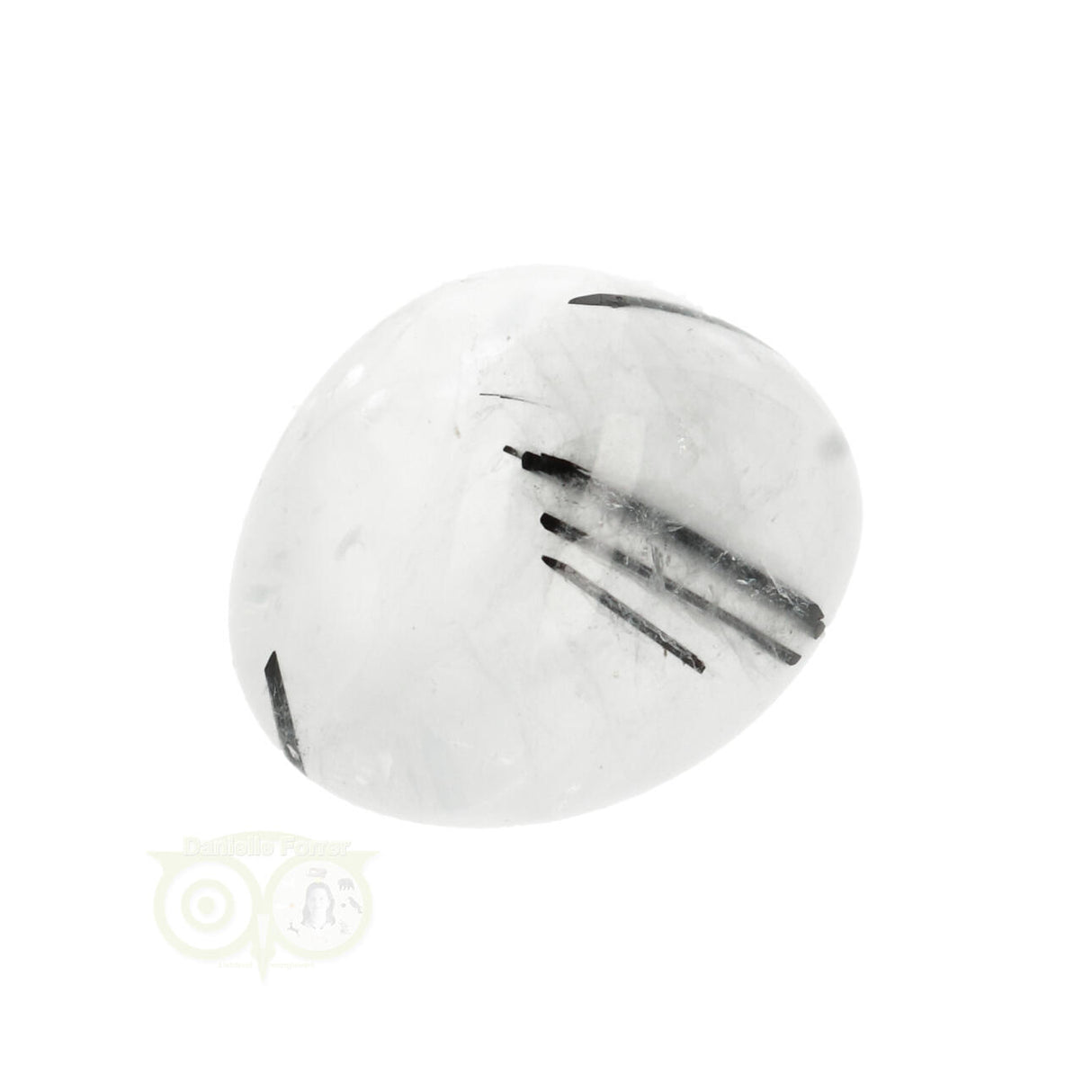 Toermalijn kwarts geronde trommelsteen Nr 22