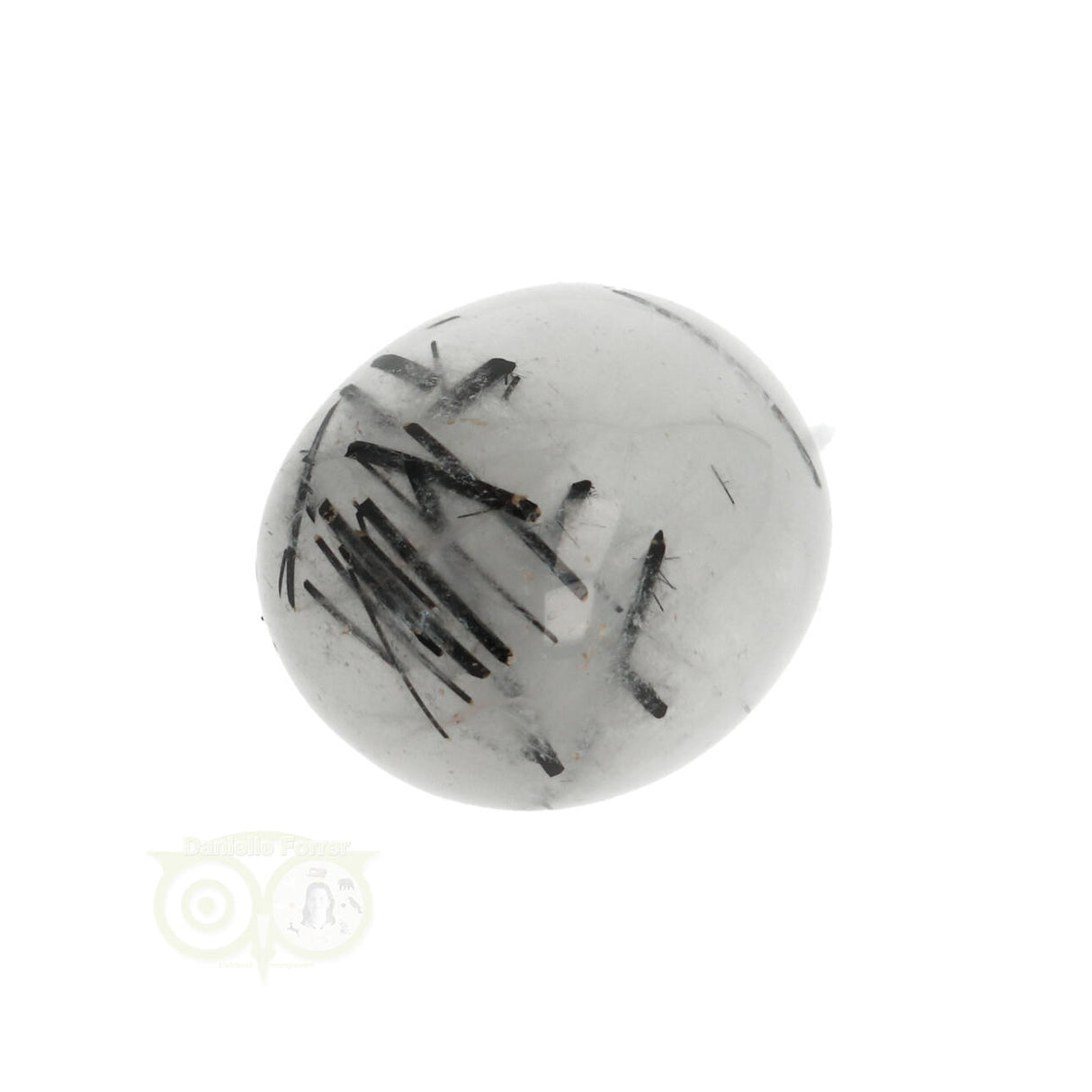 Toermalijn kwarts geronde trommelsteen Nr 23