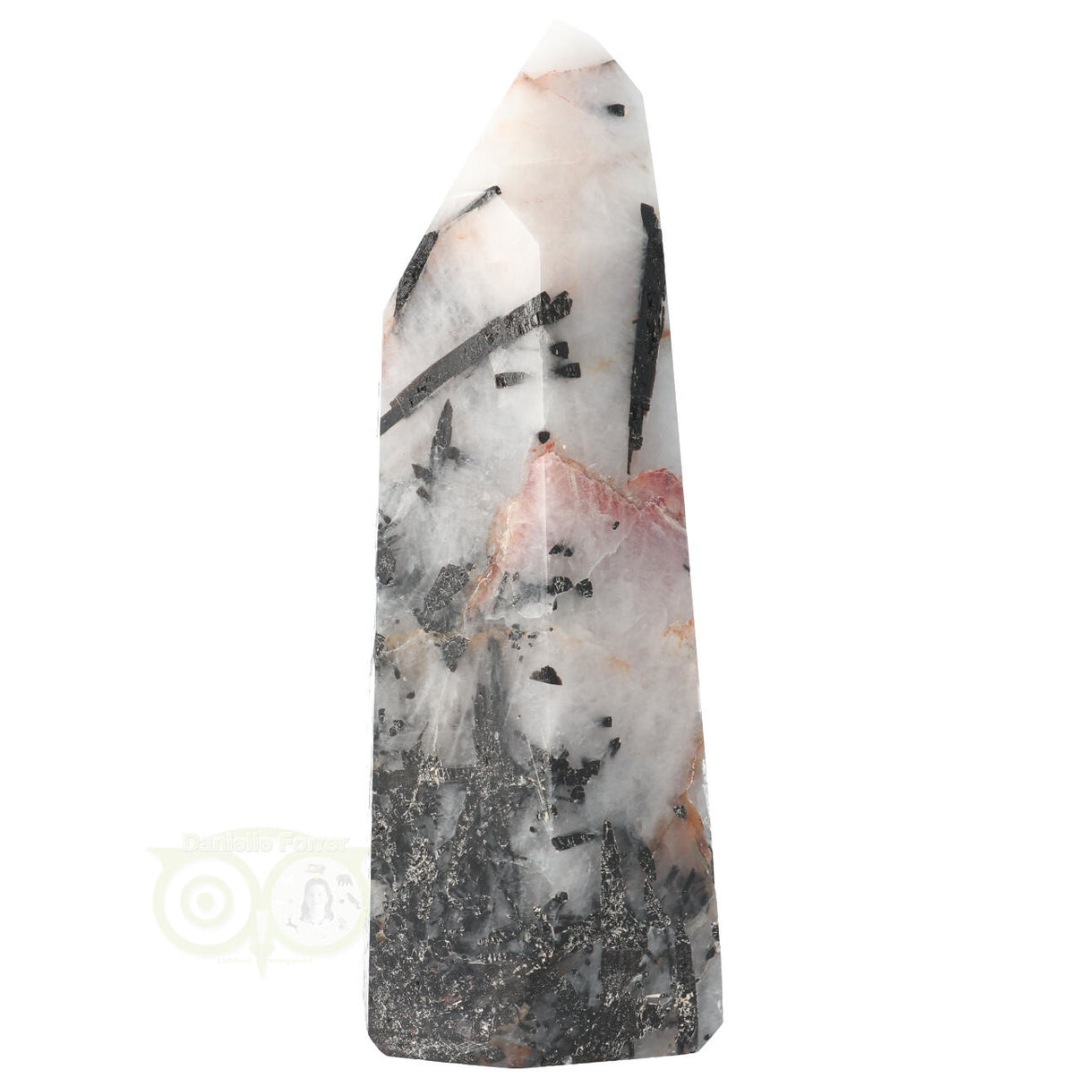 Toermalijnkwarts obelisk Nr 16