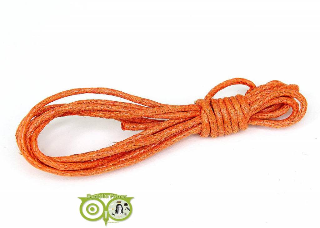 Waxkoord 1.5 mm Warm-Orange 1,2 mtr.