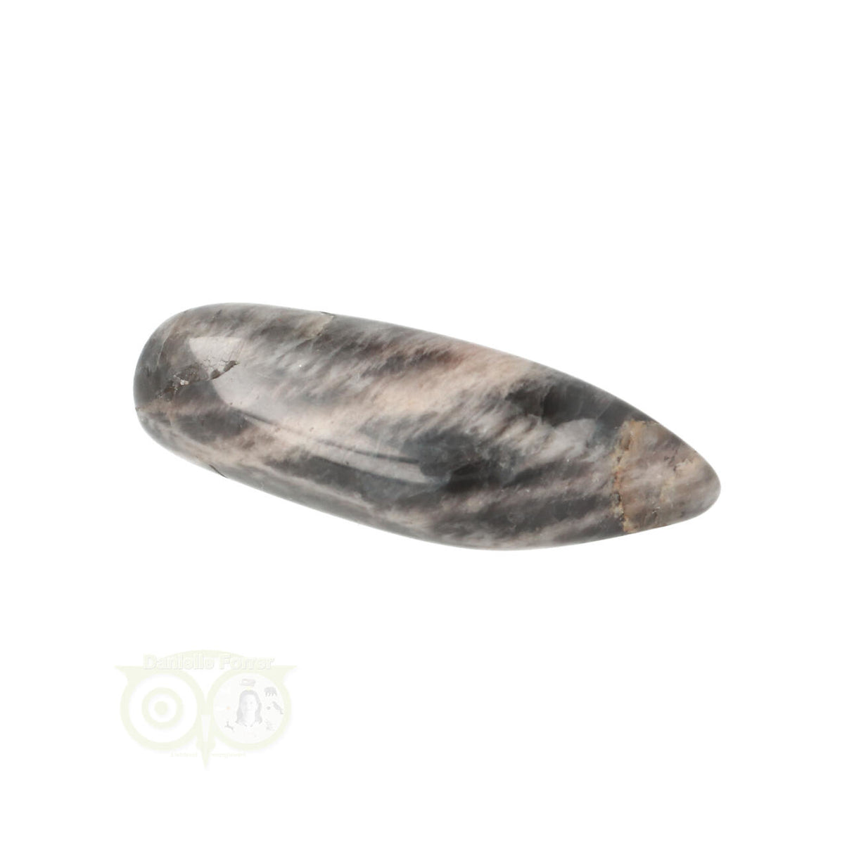 Black Moonstone tumbled stone No. 24