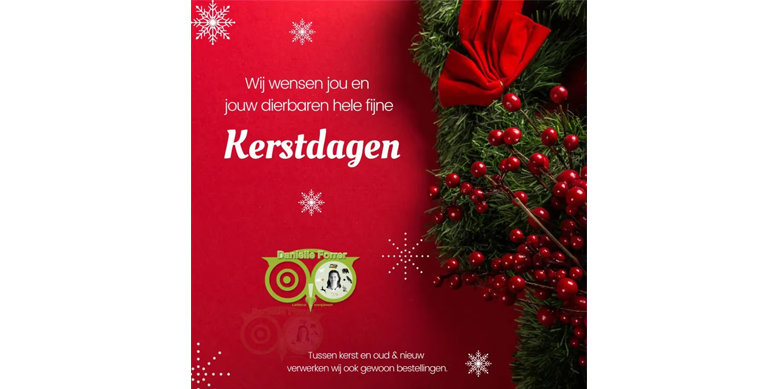 Wij wensen iedereen hele fijne kerstdagen