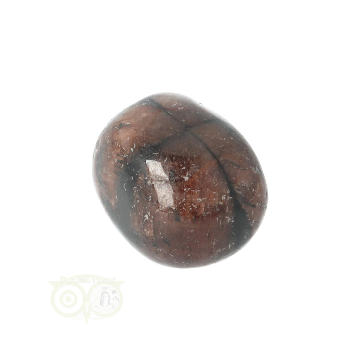 Chiastolith (Kreuzstein) Trommelstein Nr. 10