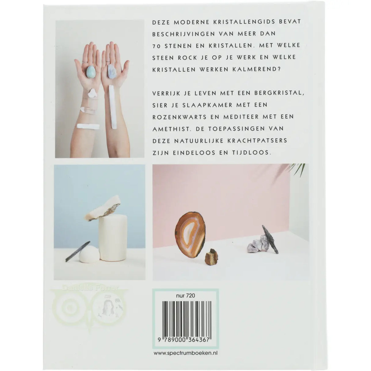 Boek De kracht van kristallen van Emma Lucy Knowles – moderne kristallengids met meer dan 70 stenen en kristallen – 192 pagina's – Webshop Danielle Forrer - achterkant