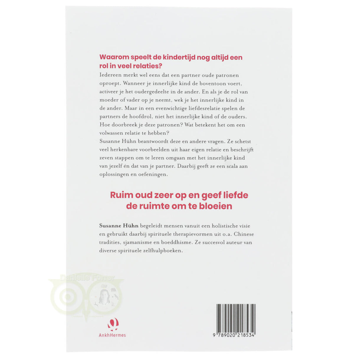 Het innerlijke kind in je relatie Susanne Hühn achterkant – zeven stappen oefeningen liefdesrelatie sjamanisme boeddhisme – Webshop Danielle Forrer