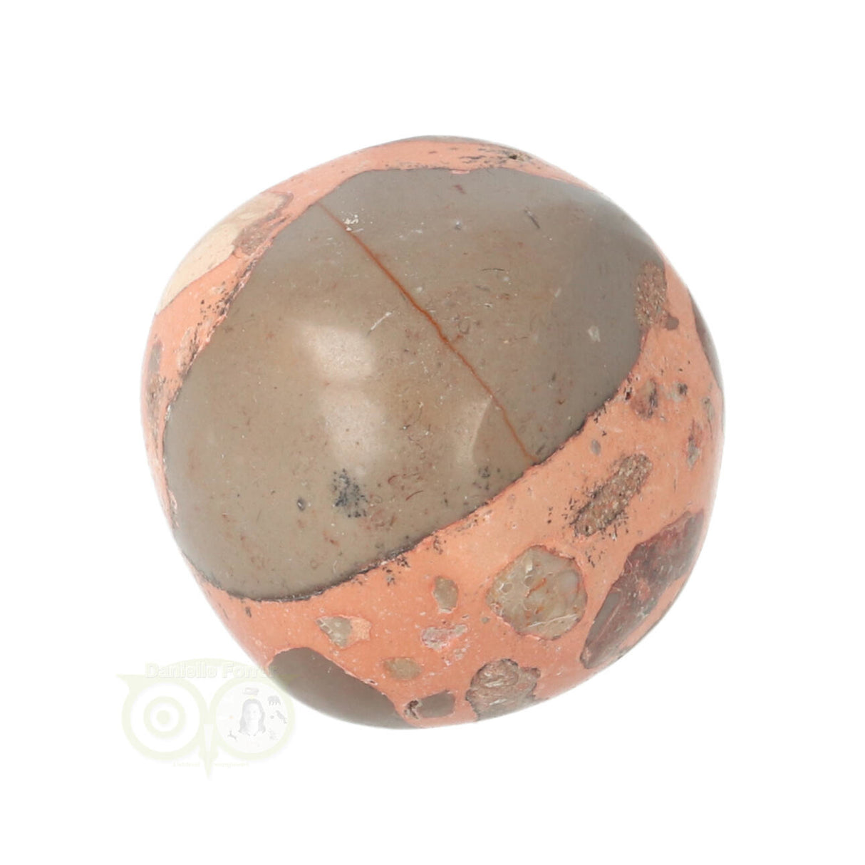 Kalkstein - Leopardit-Trommelstein Nr. 43