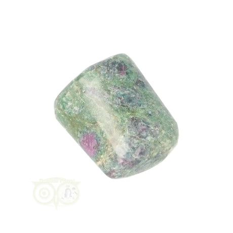 Robijn in fuchsiet knuffelsteen nr 41 – edelsteen van 23 gram met groene en roze tinten