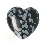 Herzanhänger aus Schneeflockenobsidian Nr. 10 ± 3 cm