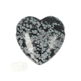 Schneeflocken-Obsidian-Herzanhänger Nr. 16