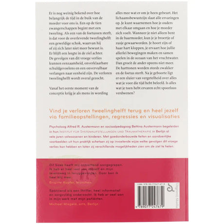 Achterkant Het drama in de moederschoot Austermann paperback ISBN 9789077247679 286 pagina's – Webshop Danielle Forrer