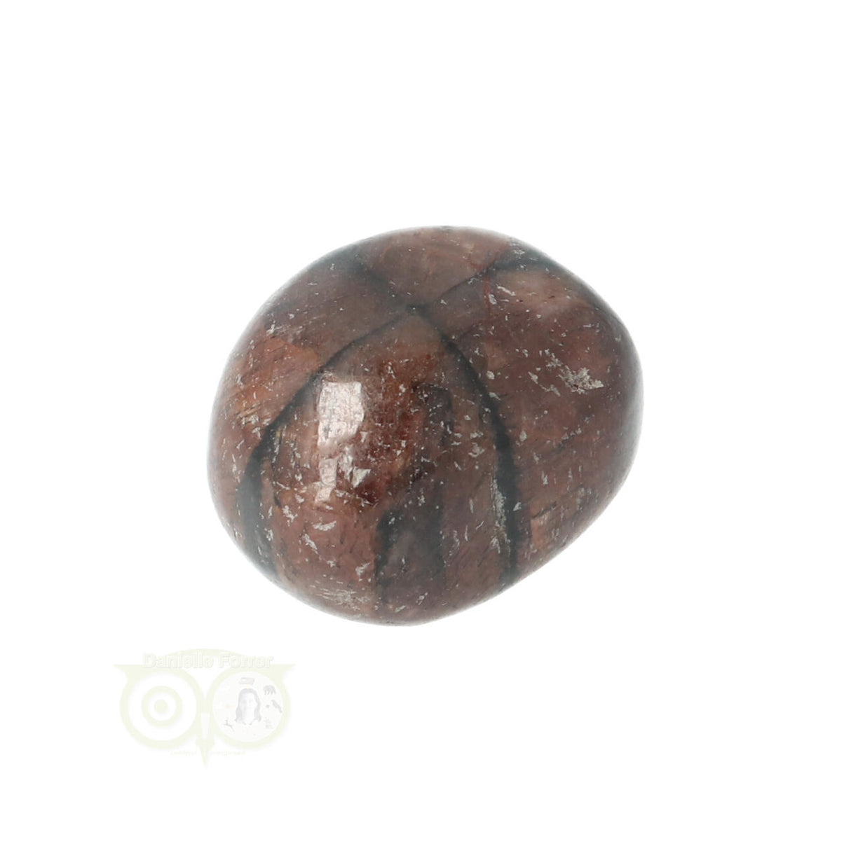 Chiastolith (Kreuzstein) Trommelstein Nr. 10