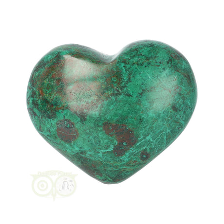 Edelstenen hart chrysocolla Peru – gepolijst hart met blauwgroene tinten