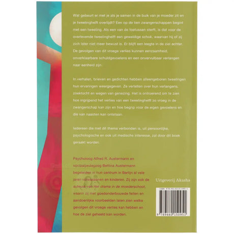Achterkant De verloren tweelinghelft Alfred R. Austermann paperback ISBN 9789460150951 254 pagina's – Webshop Danielle Forrer