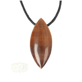 Tiger's Eye Oval-Drop Pendant #18 | Gemstone jewelry