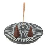 Wierook en kegeltjes houder/brander Ankh zeepsteen