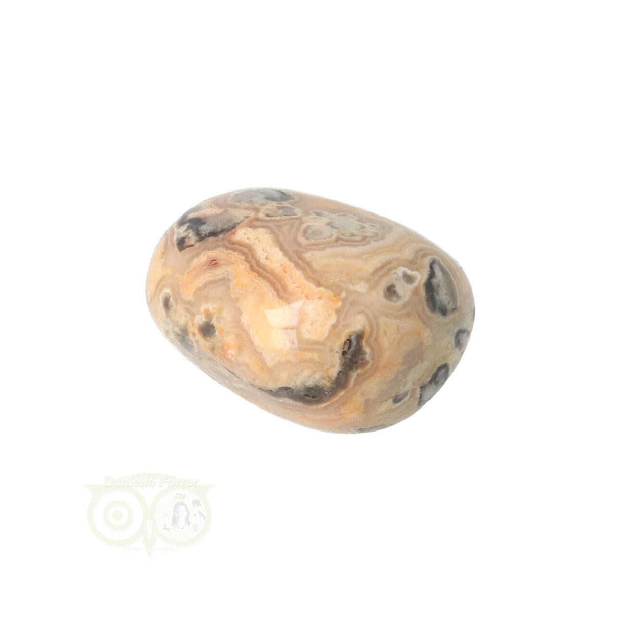 Crazy Lace Agaat trommelsteen nr. 8 - 17 gram | Edelsteen