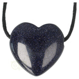 Goldstone - Blue heart pendant ± 3 cm No. 11