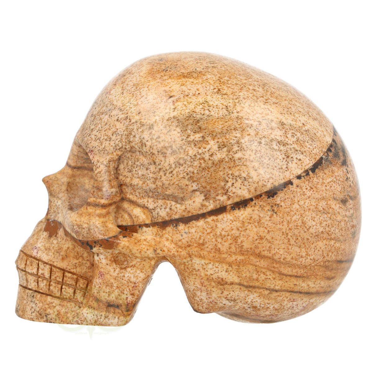 Landschaps jaspis schedel nr. 154 – 305 gram | Edelsteen skull