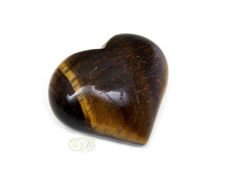 Tijgeroog hart nr 1 – edelstenen hart van 36 gram met goudbruine glans
