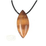 Tiger's Eye Oval-Drop Pendant #18 | Gemstone jewelry