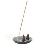 Wierook en kegeltjes houder/brander Ankh zeepsteen
