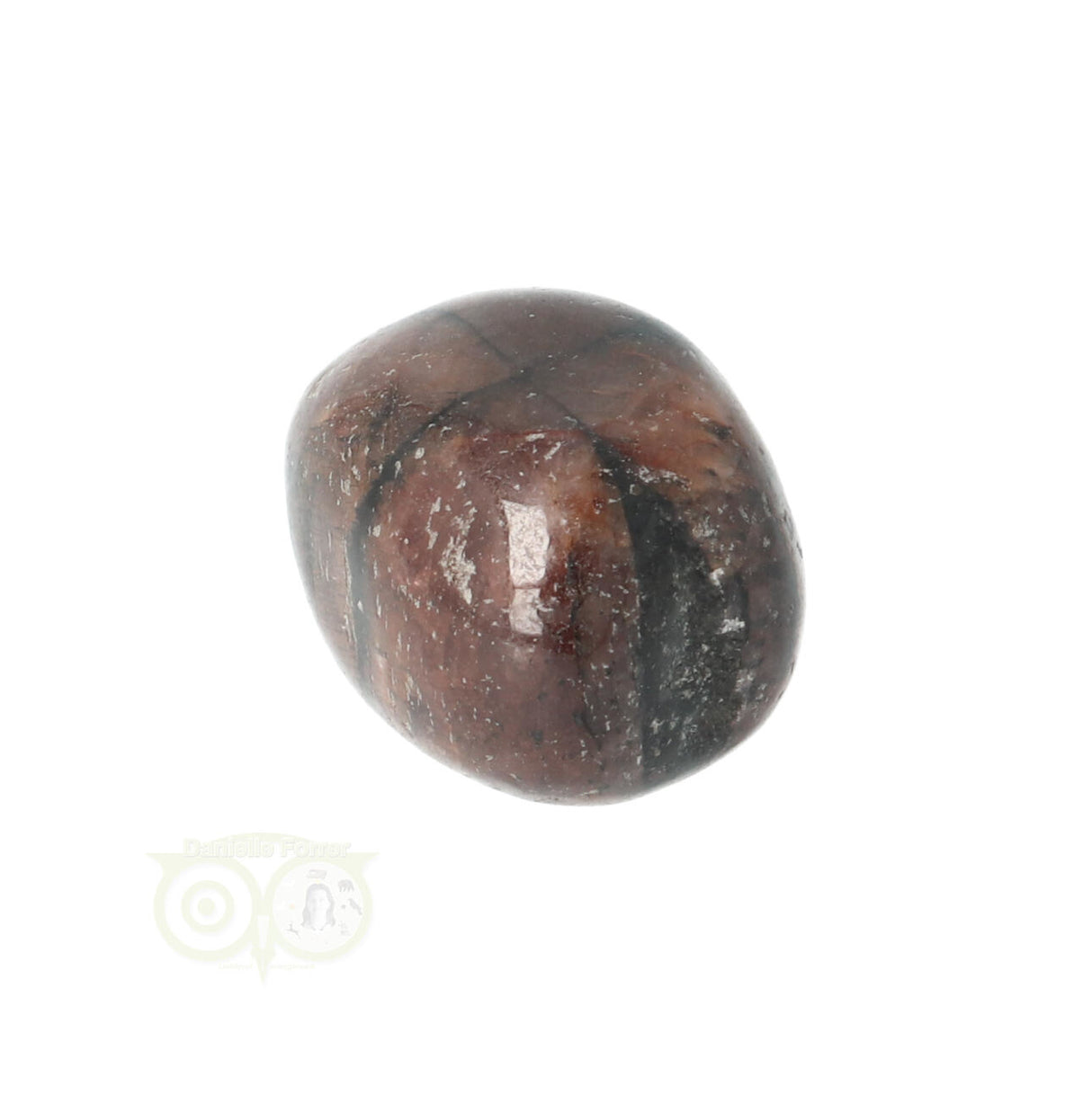 Chiastolith (Kreuzstein) Trommelstein Nr. 10