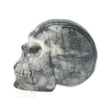 edelsteen skull jaspis carving
