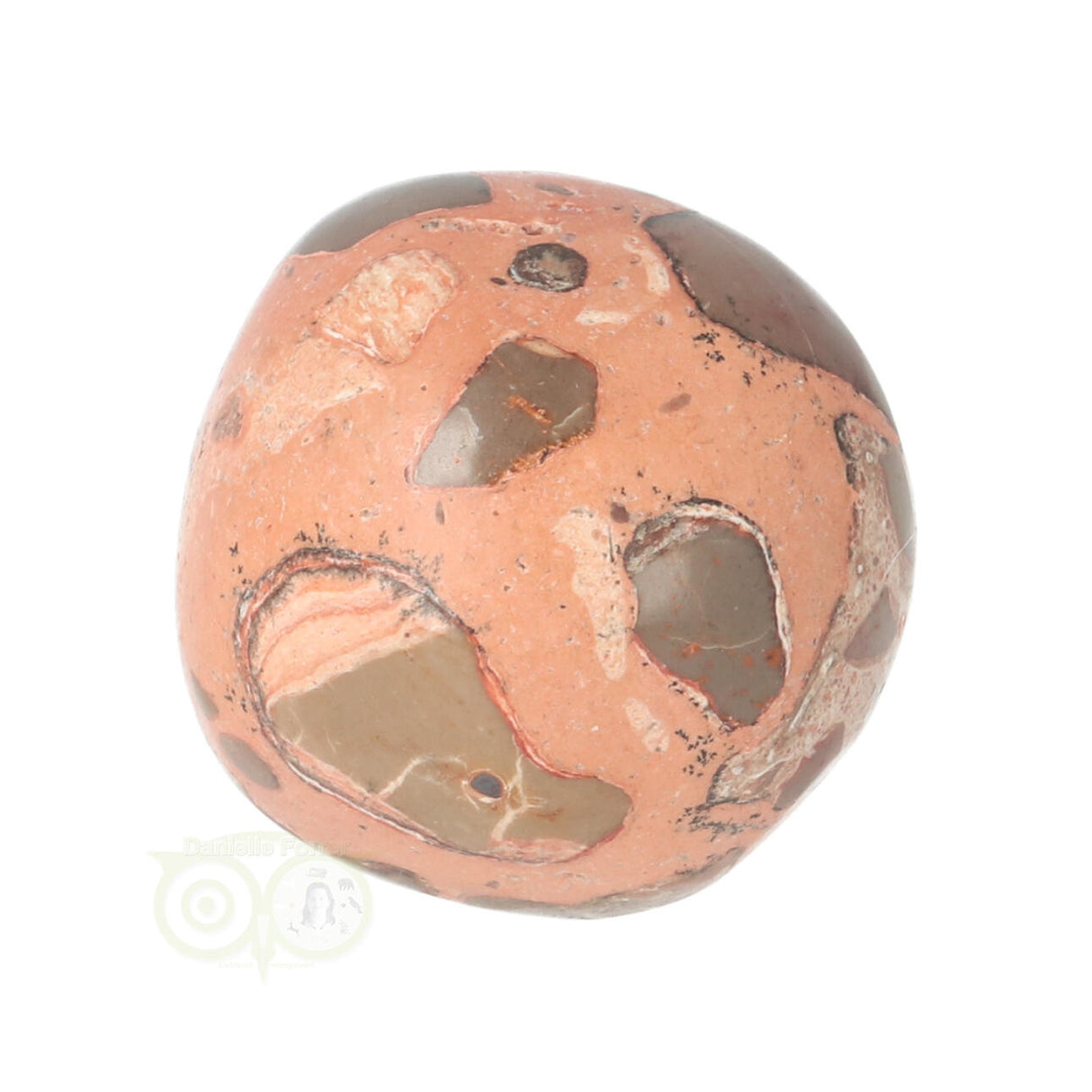 Kalkstein - Leopardit-Trommelstein Nr. 43