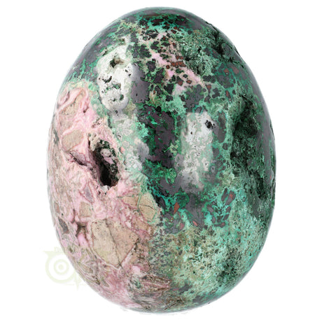 Malachiet chrysocolla ei – schuin aanzicht – vijf mineralen zichtbaar – Congo – Webshop Danielle Forrer