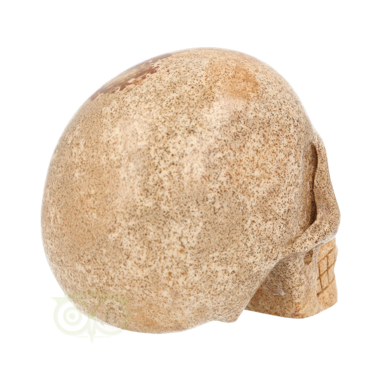 Landschaps jaspis schedel nr. 79 – 291 gram | Edelsteen skull