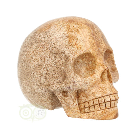 Landschaps jaspis schedel nr. 79 – 291 gram | Edelsteen skull